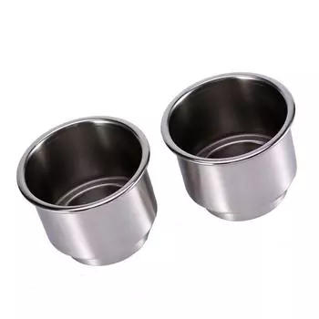 2 шт. держатель для бутылок и стаканов из нержавеющей стали для морского катера, автофургона белый