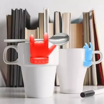 2 шт. держатель для чайных пакетиков в форме пальца, подставка для ложек, предотвращающая проливание супа, силиконовая подставка