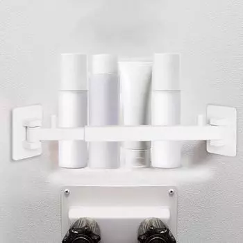 2 шт. держатель для душевого уголка, держатель для душевого уголка, регулируемая штанга для хранения, простая установка, настенное крепление, экономящая место полка для душа, ограждение для автофургона 2pcs