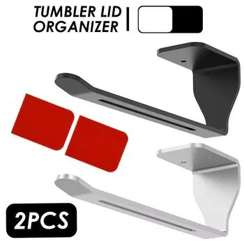 2 шт. держатель для хранения крышек стаканов из алюминиевого сплава самоклеящаяся крышка для стаканов органайзер стойка экономит место на кухне под шкафом