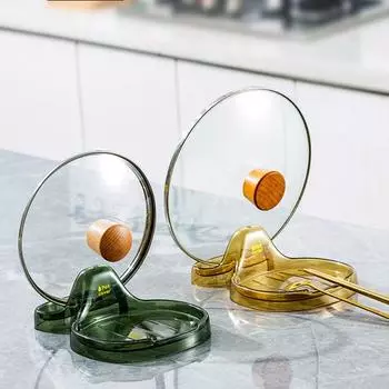 2 шт., держатель для крышки кастрюли, многофункциональный органайзер для инструментов для приготовления пищи, противоскользящая стойка для хранения крышки кастрюли для домашней кухни зелёный