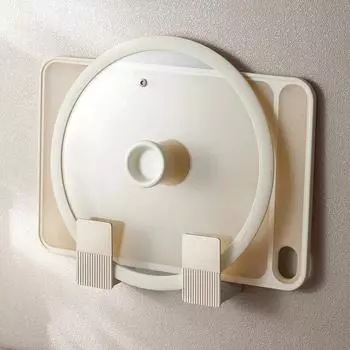 2 шт. держатель для крышки кастрюли, подвесные крючки, крышка для кастрюли, пластиковая стойка для шкафа, домашний кухонный инструмент для хранения, самоклеящаяся настенная органайзер