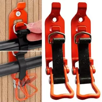 2 шт. держатель для лопаты, металлический кронштейн, резиновая лента, сверхмощный быстроразъемный зажим из цинкового сплава для грузовика, багажник на крышу для автофургонов, лодка, диаметр от 17 до 40 мм, зажим для инструментов 2pcs