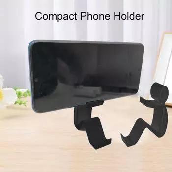 2 шт., держатель для мобильного телефона для сидящего человека, сверхмощный портативный абстрактный маленький человечек, сотовый телефон, подставка для планшета, крепление, украшение для рабочего стола, орнамент чёрный