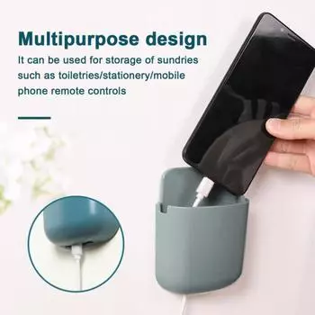 2 шт., держатель для пульта дистанционного управления, настенное крепление без дрели, современный телевизор, кондиционер, ящик для дистанционного хранения, органайзер для ручек, подставка для зарядки сотового телефона, домашний офис белый