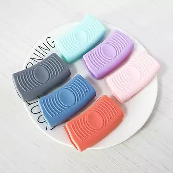 2 шт. держатель для ручек для кастрюль, термостойкий силиконовый держатель для кастрюль, рукав, предотвращающий ожоги, держатель для горячих ручек, нескользящий для кухонной посуды синий