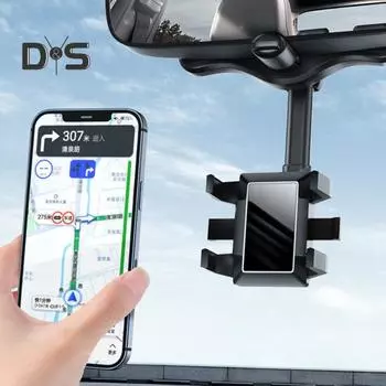 2 шт. держатель для телефона на зеркало заднего вида, вращающееся на 360 градусов, универсальная подставка для сотового телефона для смартфонов 4-7 дюймов 2pcs