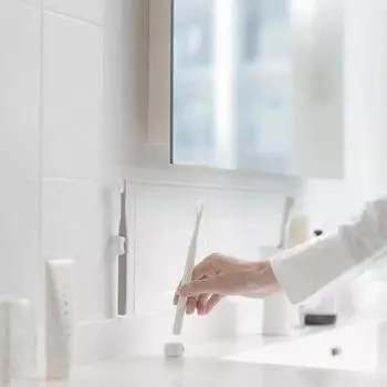 2 шт. держатель для зубных щеток в японском стиле простая присоска настенное крепление перфорированная стойка без перфорации стойка для хранения зубных щеток Bathoom Tool белый