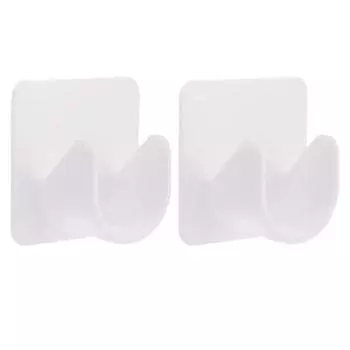 2 шт. держатель карниза без сверления, настенный клей, отличная липкость, противоскользящий, отличная несущая способность для ванной комнаты 2pcs белый