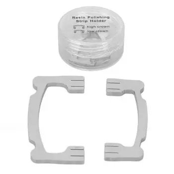 2 шт. держатель полоски для полировки зубов из нержавеющей стали с высокой низкой коронкой и смолой для полировки полоски