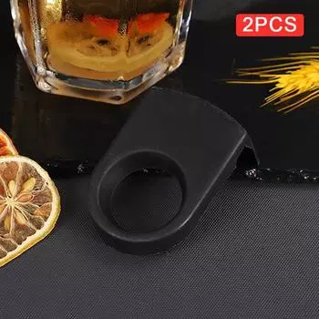 2 шт. Держатели для бутылок, Пластиковые зажимы для напитков, Зажимы для коктейлей для пивных бокалов чёрный