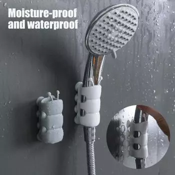 2 шт. держатели для душевых кронштейнов на присосках, регулируемые, простые в установке, универсальные, перемещаемые держатели для душевых лейок на присосках серый