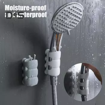 2 шт. держатели для душевых кронштейнов на присосках, регулируемые, простые в установке, универсальные, перемещаемые держатели для душевых лейок на присосках серый