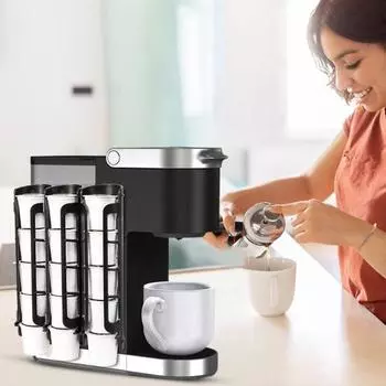 2 шт. держатели для кофейных капсул большой емкости простая установка боковое крепление для кофейных капсул держатели для кофейных капсул K-Cup 2pcs чёрный