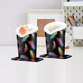 2 шт. держатели для очков плюшевые подкладки держатели для очков подставки футляры для дома чёрный