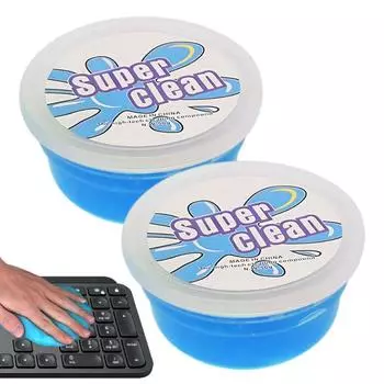 2 шт. Детейлинг очиститель универсальный автомобильный гель для чистки салона удаление деталей шпатлевка чистящий инструмент многоразовый для автомобильных вентиляционных отверстий синий