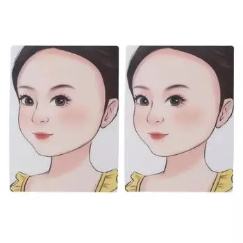 2 шт. Детская доска для рисования на лице, многоразовый шаблон для упражнений на рисование на лице, смываемый макияж