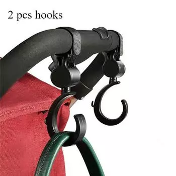 2 шт. Детская коляска вращающийся на 360 градусов крючок коляска крючок для ребенка 2PCS-Style2 чёрный