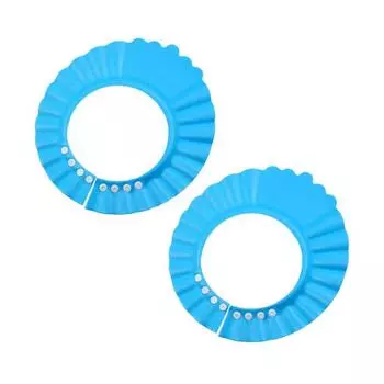 2 шт. Детская шапочка для душа с шампунем, водонепроницаемая, регулируемая, защитная шапочка для ушей и глаз розовый