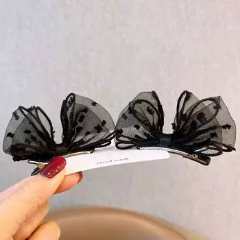 2 шт детские аксессуары для волос для девочек заколки детские заколки банты головные уборы цветы кошачьи ушки заколка чёрный