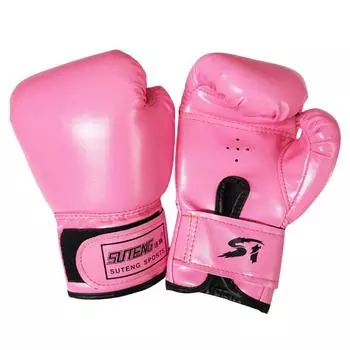 2 шт детские боксерские перчатки кикбоксинг тренировочные перчатки для мальчиков девочек (Красная роза)