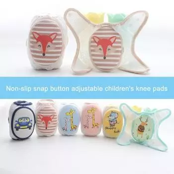 2 шт. детские наколенники с мультяшным принтом, дышащая сетка, тонкие детские нескользящие гетры для малышей 7