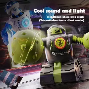 2 шт., детский робот с дистанционным управлением, игрушка для бокса на 2 игрока, катапультирующийся робот, игрушка для малышей, интерактивная электрическая игрушка-робот с частотой 2,4 ГГц и светодиодным светом и звуком 2pcs