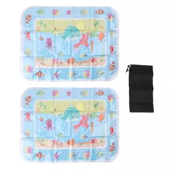 2 шт. детский водный игровой коврик с богатым красочным узором для игр на животе, подушка для игр с водой, для раннего развития младенцев