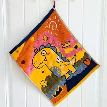 2 шт., детское марлевое банное полотенце с динозавром 35x40 см, полотенца для душа, пляжное полотенце, полотенце для лица для взрослых 1