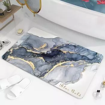 2 шт. Диатомовый грязевой впитывающий коврик, нескользящий впитывающий, быстросохнущий, дверной коврик для ванной комнаты, бытовой напольный коврик 40*60cm