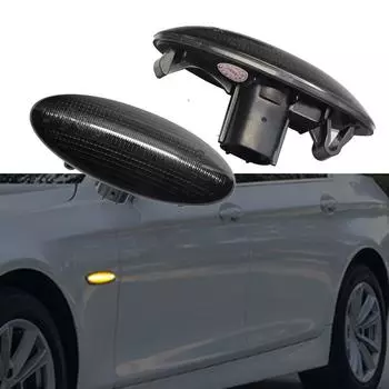 2 шт. динамические светодиодные боковые габаритные огни, плавный указатель поворота, мигающий свет для Toyota Yaris COROLLA Auris Mk1 E150 AR20 чёрный