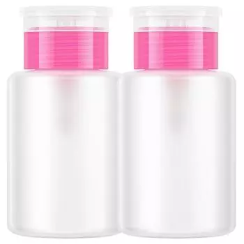 2 шт., диспенсер для насоса, пустая бутылка, пластиковая жидкость для снятия лака, контейнер для чистящего средства, набор инструментов для дизайна ногтей