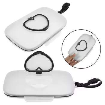 2 шт. Диспенсер для салфеток, портативный ящик для хранения детских салфеток, чехол с герметичной конструкцией, крышка в форме сердца, для взрослых, многоразовый