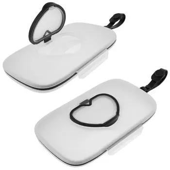 2 шт. Диспенсер для салфеток, портативный ящик для хранения детских салфеток, чехол с герметичной конструкцией, крышка в форме сердца, для взрослых, многоразовый