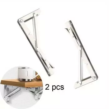 2 шт. DIY для домашнего хранения 90-градусный угол из нержавеющей стали Треугольный регулируемый плавающий кронштейн для полки настенный складной кронштейн для полки стола