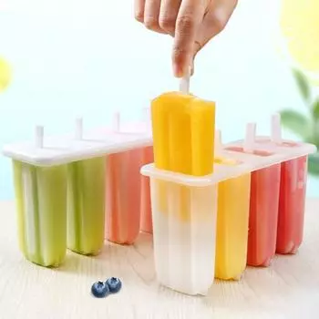 2 шт. DIY Инструмент Широкое применение Безопасный антипригарный 4 отверстия 3D Формы для мороженого Формы для сорбета белый