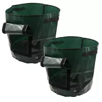 2 шт. DIY Картофельная сеялка полиэтиленовая ткань контейнер для посадки мешок утолщенный садовый горшок One Size зелёный