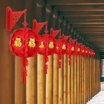 2 шт. DIY красные фонарики китайский Новый год подвесной фонарь самостоятельная сборка хорошо L