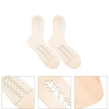 2 шт. DIY линейка для вязания носков инструмент регулируемая форма для вязания носков подарок деревянные блокираторы для носков для начинающих Style 1