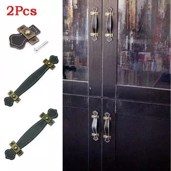 2 шт. DIY ящик шкафа ручка дверные ручки мебельная фурнитура съемник из искусственной кожи комод бытовой 16cm