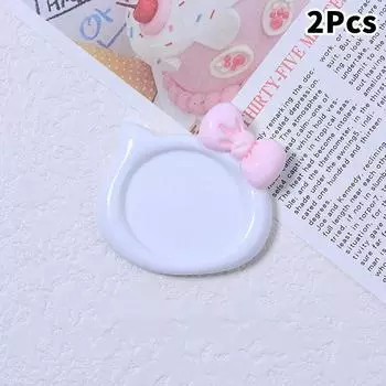 2 шт. Дизайн Милый Кот Бант Смола Палитра для Красок Мини Портативная Ins Ветер Палитра Тон Инструменты для Ногтей Художественные Принадлежности Ювелирные Аксессуары белый