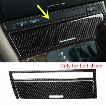 2 шт. для BMW Old 3 Series E46 1998-2005 карбоновое волокно центральная крышка декоративная отделка центральная полоса крышка автомобильные аксессуары интерьер