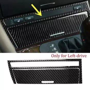 2 шт. для BMW Old 3 Series E46 1998-2005 карбоновое волокно центральная крышка декоративная отделка центральная полоса крышка автомобильные аксессуары интерьер