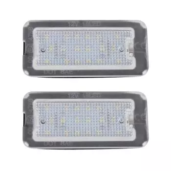 2 шт. для Fiat 500 Abarth 500 автомобильные аксессуары подсветка номерного знака автомобиля светодиодные подсветка номерного знака белый