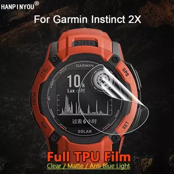 2 шт. для Garmin Instinct 2 2X 2S SmartWatch прозрачная/матовая/защита от синего света Мягкая гидрогелевая пленка из ТПУ защитная пленка для экрана-не стекло