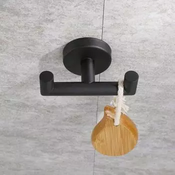 2 шт. для хранения, антикоррозийный, прочный, с большой грузоподъемностью, нержавеющая сталь, настенная вешалка для одежды, дверной крючок, крючок для одежды чёрный