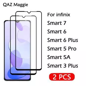 2 шт. для Infinix Smart 7 стекло полное покрытие Защитная пленка для экрана закаленное стекло для Infinix Smart 6 5A 3 Plus Pro пленка Infinix Smart 7