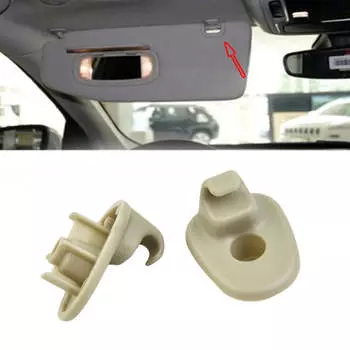 2 шт. для Jeep Liberty Car Sun Visor Clip 1AR26BD1-AA для CHEROKEE KK KJ Dodge Nitro Sun Visors Holder Hook Hanger Clips бежевый