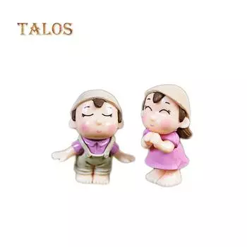 2 шт., для мальчиков и девочек, для детей, для пар, миниатюрное украшение, ремесло, сделай сам, декор для кукольного домика, игрушки розовый