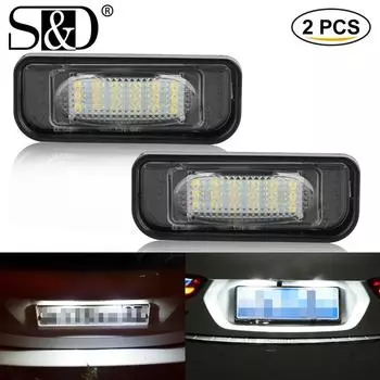 2 шт. для Mercedes Benz W220 AMG 1999-2005, автомобильные безошибочные 18SMD светодиодные лампы для номерного знака, автомобильные лампы, внешние аксессуары